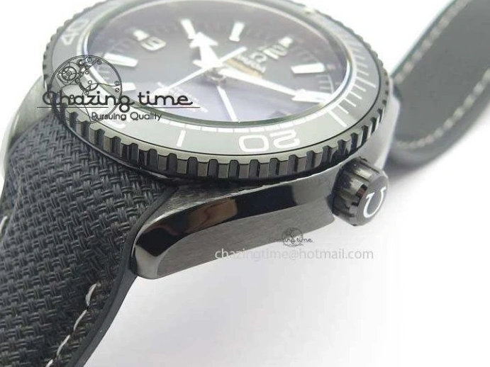 0502 Planet Ocean 45mm Real Ceramic BP-Maker Best Edition Black Dial On Nylon Rubber Strap A TopPick 8185